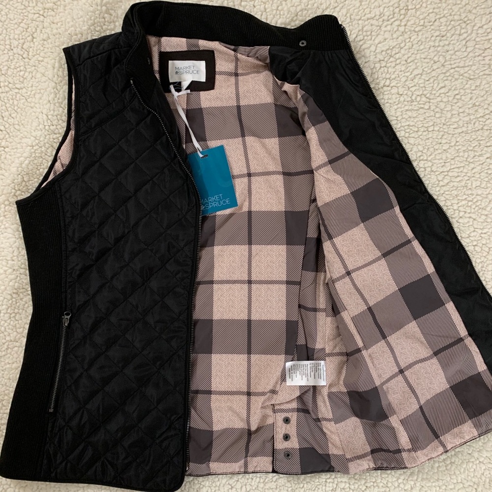 Market & Spruce Dulcie Quilted Puffer Vest Med NWT